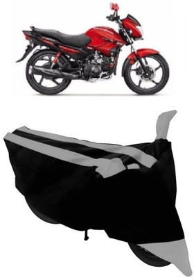 HEMSKAR Waterproof Two Wheeler Cover for Hero(Glamour FI, Grey, Black)