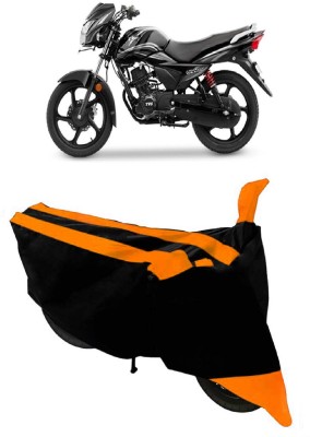 GANPRA Two Wheeler Cover for TVS(Victor New, Black, Orange)