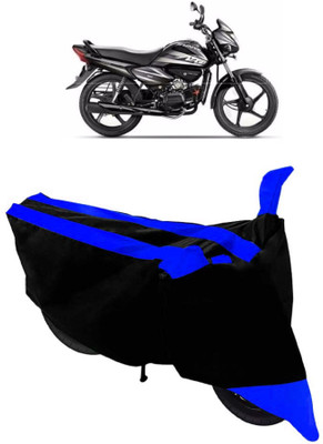 ABORDABLE Two Wheeler Cover for Hero(Splendor NXG, Blue, Black)