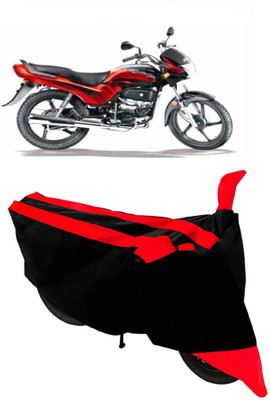 ABORDABLE Waterproof Two Wheeler Cover for Hero(Passion Plus, Red, Black)