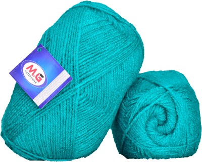 M.G Enterprise Rosemary Teal (200 gm) Wool Ball Hand knitting wool / Art Craft soft fingering crochet hook yarn, needle knitting yarn thread dyed