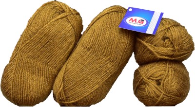 M.G Enterprise Blooming Star Brown (200 gm) Wool Ball 50 gm each Hand knitting wool / Art Craft soft fingering crochet hook yarn, needle knitting yarn thread dyed