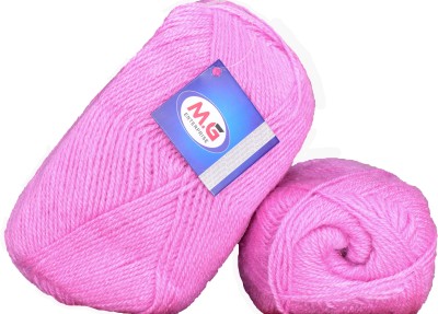 M.G Enterprise Rosemary Pink (200 gm) Wool Ball Hand knitting wool / Art Craft soft fingering crochet hook yarn, needle knitting yarn thread dyed