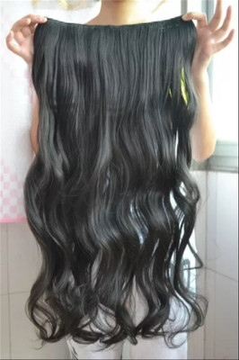 Views Beautiful Looks Stylish Black Curly 5 Clip In Hair Extension