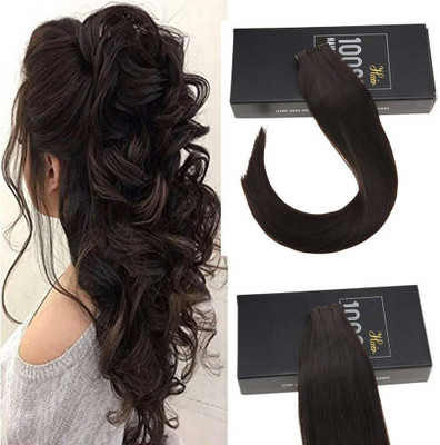 Blushia Beautuful Look Platinum Quality Wavy 5 Clip In Hair Extension