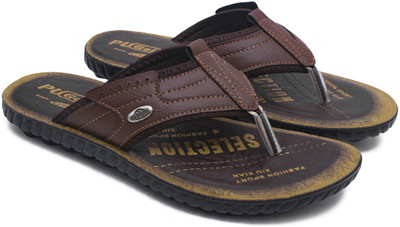 asian Men Flip Flops(Brown , 8)
