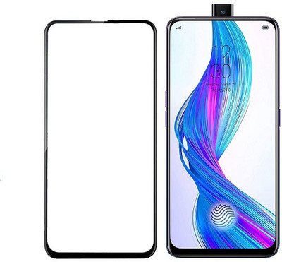 HOBBYTRONICS Edge To Edge Tempered Glass for Realme X(Pack of 1)