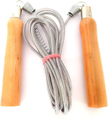 Spocco ™Skipping Rope for Men/Women for Gym/Weight Loss | Wooden Handle, Steel Wire Freestyle Skipping Rope(Length: 9 cm)