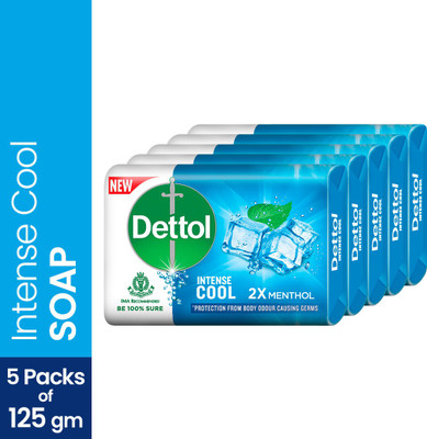 Dettol Cool Soap, Buy 4 Get 1 (125 gm each)  (5 x 125 g)