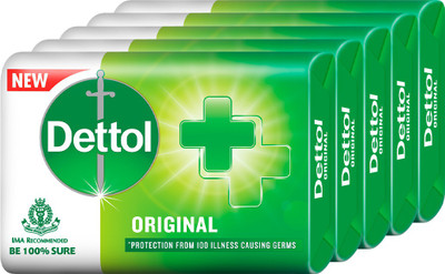 Dettol Original Protection from 100 illness causing Germs Soap(5 x 100 g)