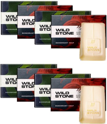 Wild Stone 4 Forest Spice & 4 Ultra Sensual Soap Combo (3+1 Combo x 2)(8 x 125 g)