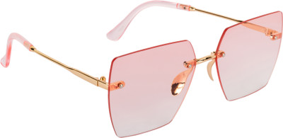 AISLIN Butterfly, Retro Square Sunglasses(For Women, Pink)