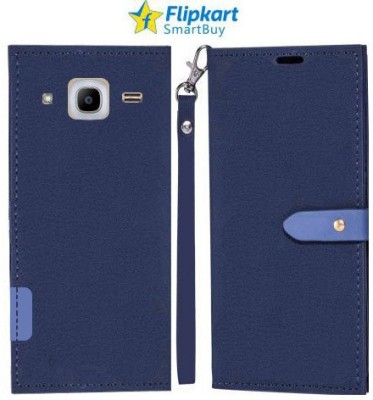 Flipkart SmartBuy Flip Cover for Samsung Galaxy J2 2016, Samsung Galaxy J2 Pro(Blue, Cases with Holder, Pack of: 1)