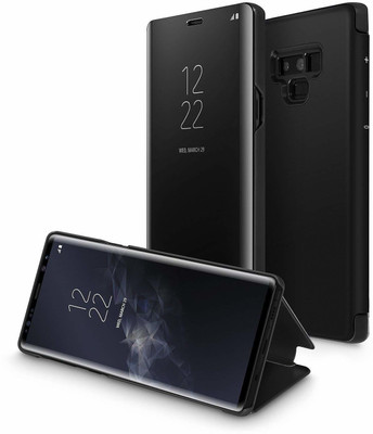 TGK Flip Cover for Samsung Galaxy Note 9(Black, Cases with Holder)