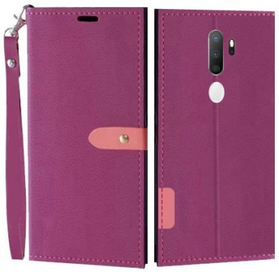 Turncoat Flip Cover for OPPO A5 2020(Pink, Grip Case, Pack of: 1)