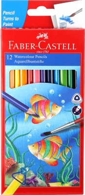 FABER-CASTELL Watercolor Triangular Shaped Color Pencils(Set of 13, Assorted)