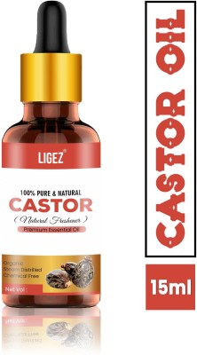 Ligez Premium Cold Pressed Castor Oil For Hair and Skin Hair Oil(15 ml)