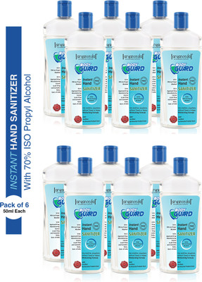 Aryanveda Herbals Bodyguard  50 ML/Bottle (Pack of 12) Hand Sanitizer Bottle (12 x 50 ml)