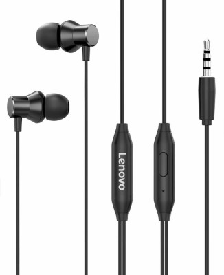 Lenovo HF130 Wired Headset (Black, In the Ear)