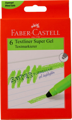 FABER-CASTELL Gel Textliner Green Box(Set of 6, Green)