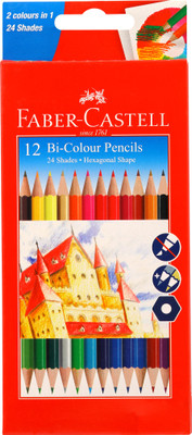 FABER-CASTELL Colour Pencils Hexagonal Shaped Color Pencils(Set of 12, Assorted)