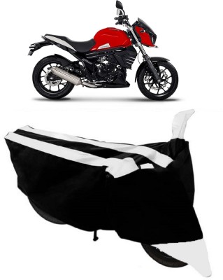 GANPRA Two Wheeler Cover for Mahindra(MOJO XT 300, Black, White)