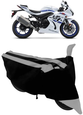 AutoGalaxy Waterproof Two Wheeler Cover for Suzuki(GSX, Grey, Black)