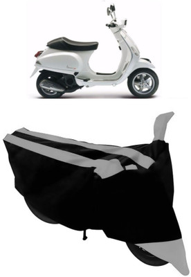 THE REAL ARV Two Wheeler Cover for Piaggio(Piaggio Vespa, Grey, Black)