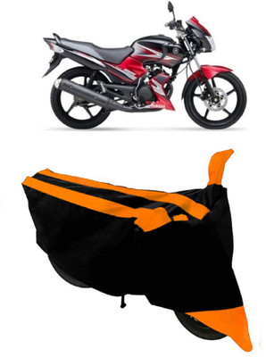 ABORDABLE Waterproof Two Wheeler Cover for Yamaha(SS 125, Orange, Black)