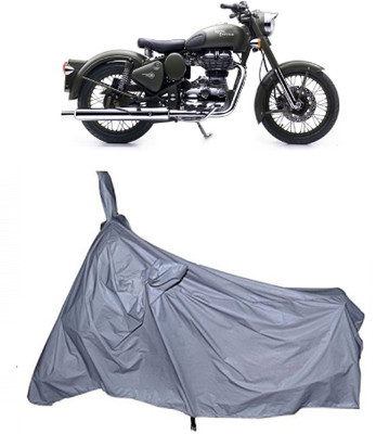 THE RAL ARV Waterproof Two Wheeler Cover for Royal Enfield(Battle, Silver)