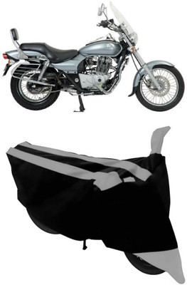 ABORDABLE Two Wheeler Cover for Bajaj(Avenger 220 DTS-i, Grey, Black)