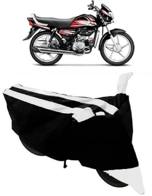 GANPRA Two Wheeler Cover for Hero(HF, Black, White)