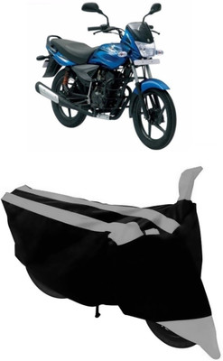 HEMSKAR Waterproof Two Wheeler Cover for Bajaj(Platina 100 DTS-i, Grey, Black)