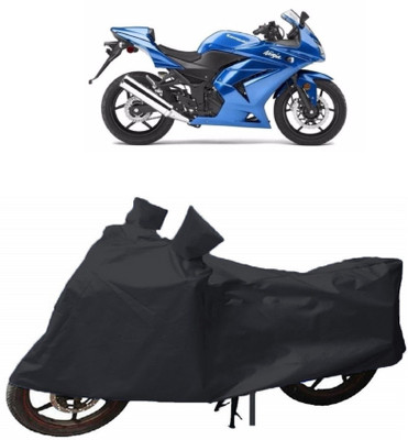 ABORDABLE Waterproof Two Wheeler Cover for Kawasaki(Ninja 250, Black)