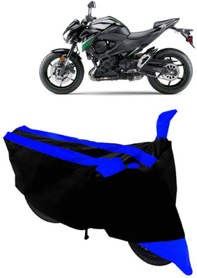 ABORDABLE Waterproof Two Wheeler Cover for Kawasaki(Z800, Blue, Black)