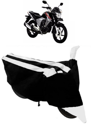ABORDABLE Two Wheeler Cover for Honda(Unicorn Dazzler, White, Black)