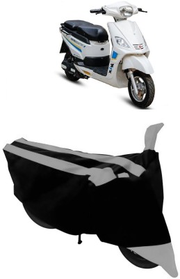 GANPRA Two Wheeler Cover for Hero(Electric, Black, Grey)