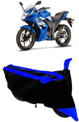 THE REAL ARV Waterproof Two Wheeler Cover for Suzuki(Gixxer SF, Blue, Black)