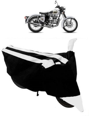 THE RAL ARV Waterproof Two Wheeler Cover for Royal Enfield(Classic 500, White, Black)