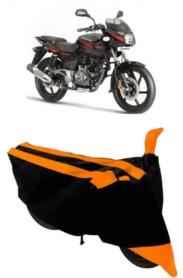 THE REAL ARV Two Wheeler Cover for Bajaj(DTS-i, Orange, Black)