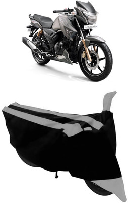 THE REAL ARV Waterproof Two Wheeler Cover for TVS(Apache RTR 180, Grey, Black)
