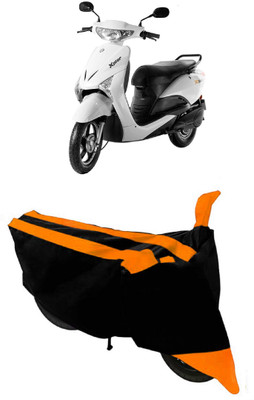 THE REAL ARV Waterproof Two Wheeler Cover for Indus(Yo Xplor, Orange, Black)