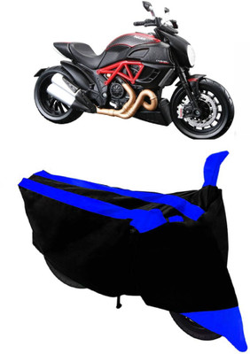 SHOPLINK Waterproof Two Wheeler Cover for Ducati(Diavel, Blue, Black)