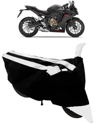 HEMSKAR Waterproof Two Wheeler Cover for Honda(CBR 650F, White, Black)