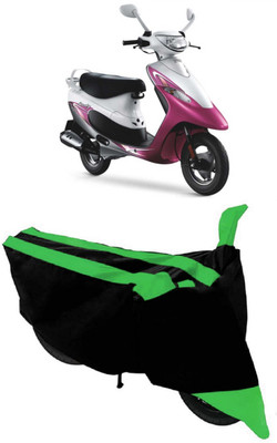 ENTIRELY ELITE Waterproof Two Wheeler Cover for TVS(Scooty Pep+, Green, Black)