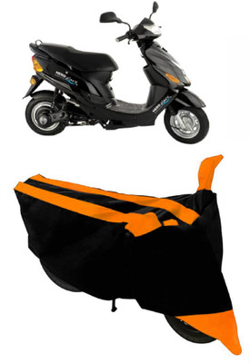 ABORDABLE Two Wheeler Cover for Hero(Electric Zippy, Orange, Black)