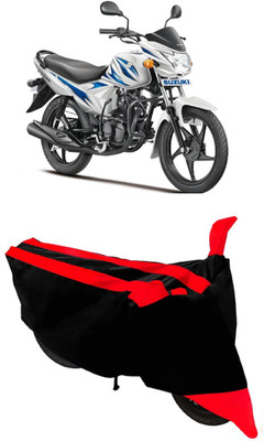 THE REAL ARV Waterproof Two Wheeler Cover for Suzuki(Hayate, Red, Black)