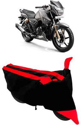 THE REAL ARV Two Wheeler Cover for TVS(Apache RTR 180, Red, Black)
