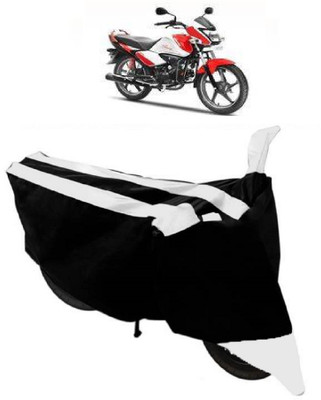 THE RAL ARV Two Wheeler Cover for Hero(Splendor I Smart, White, Black)
