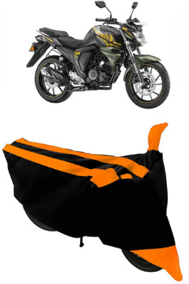 HEMSKAR Two Wheeler Cover for Yamaha(FZ-S, Orange, Black)